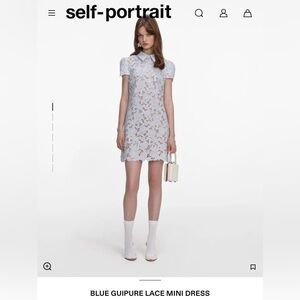 New Self-Portrait Guipure Lace Mini Dress